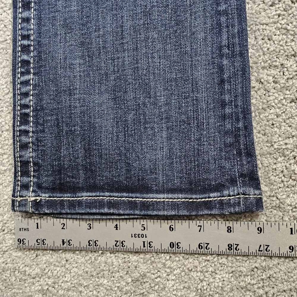 Miss Me Bootcut Dark Wash Denim Jeans Women's 29 Distressed Western Rock Boot‎ - Picture 7 of 11